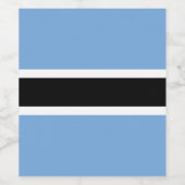 Botswana vlag wijn etiket (Enkel label)