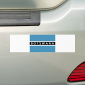 botswana vlagland schweiz - naam bumpersticker (Op auto)