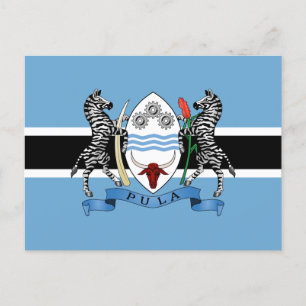 Botswana Wapenmunt/vlag Briefkaart