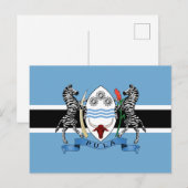 Botswana Wapenmunt/vlag Briefkaart (Voorkant / Achterkant)