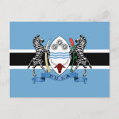 Botswana Wapenmunt/vlag Briefkaart (Voorkant)