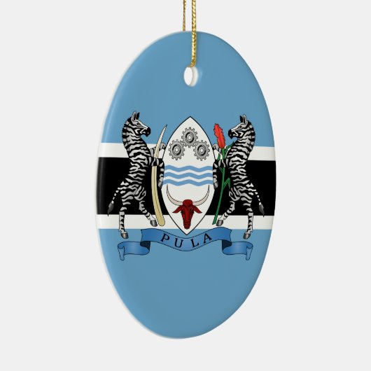Botswana Wapenmunt/vlag Keramisch Ornament (Rechts)