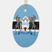 Botswana Wapenmunt/vlag Keramisch Ornament (Links)