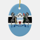 Botswana Wapenmunt/vlag Keramisch Ornament (Voorkant)