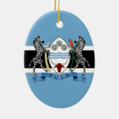 Botswana Wapenmunt/vlag Keramisch Ornament (Achterkant)