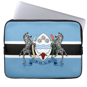 Botswana Wapenmunt/vlag Laptop Sleeve