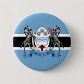 Botswana Wapenmunt/vlag Ronde Button 5,7 Cm (Voorkant)