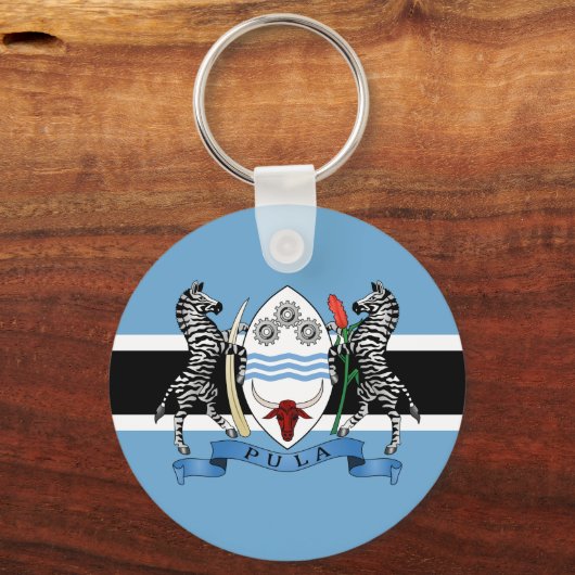Botswana Wapenmunt/Vlag Sleutelhanger (Achterkant)