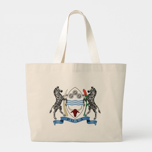 Botswana wapenschild grote tote bag (Achterkant)