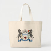 Botswana wapenschild grote tote bag (Voorkant)