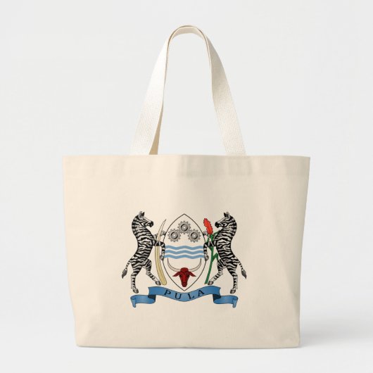 Botswana wapenschild grote tote bag (Voorkant)