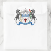 Botswana wapenschild ronde sticker (Tas)