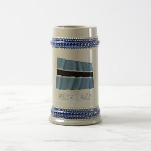 Botswana Waving Flag met naam Bierpul