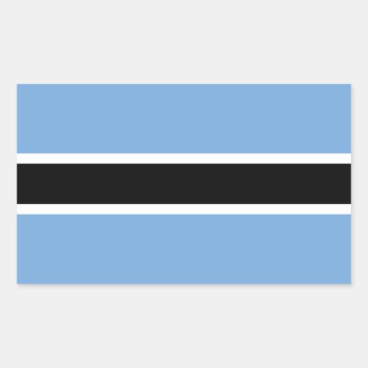 Botswana Zelfklevende Vlag Rechthoekige Sticker (Voorkant)