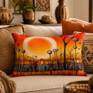 Botswana Zonsondergang 16x12 Accentkussen Accent Kussen