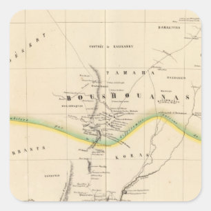 Botswana, Zuid-Afrika 51 Vierkante Sticker