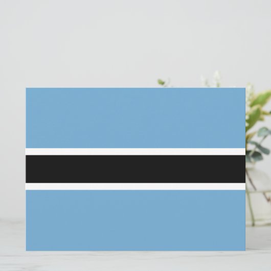 Botswanaanse vlag (Botswana) Kaart (Staand voorkant)