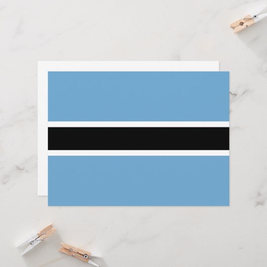Botswanaanse vlag (Botswana) Kaart (Voorkant / Achterkant in situ)
