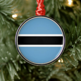 Botswanaanse vlag (Botswana) Metalen Ornament