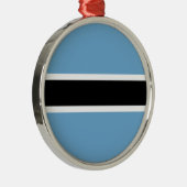 Botswanaanse vlag (Botswana) Metalen Ornament (Rechts)