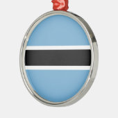 Botswanaanse vlag (Botswana) Metalen Ornament (Links)