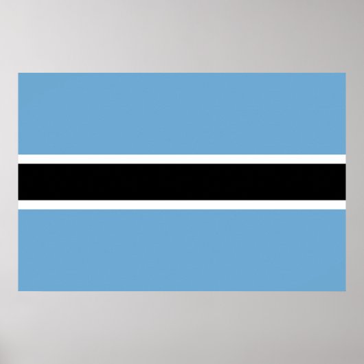 Botswanaanse vlag (Botswana) Poster (Voorkant)