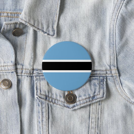 Botswanaanse vlag (Botswana) Ronde Button 7,6 Cm (In situ)
