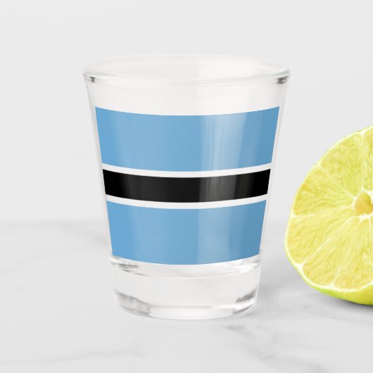 Botswanaanse vlag (Botswana) Shot Glas (Voorkant)