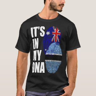 Botswanan en Australische mix DNA vlag erfgoed T-shirt