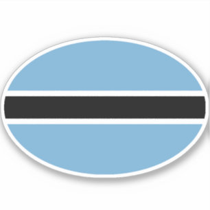 Botswanan Flag Oval Sticker