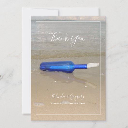 Bottelaar op het strand bedankkaart (Voorkant)