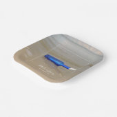 Bottelaar op het strand papieren bordje (Gebogen)