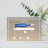 Bottelaar op het strand RSVP kaartje (Staand voorkant)