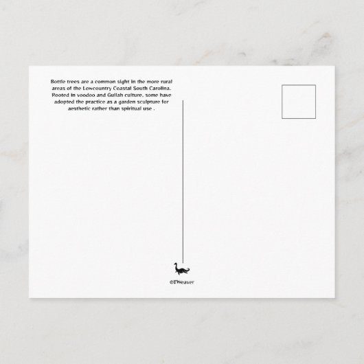 Bottelboom South Carolina Briefkaart (Achterkant)