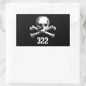 Botten 322 rechthoekige sticker (Tas)