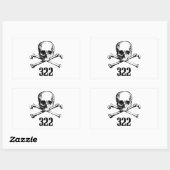 Botten 322 rechthoekige sticker (Vel)