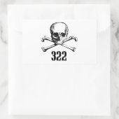 Botten 322 rechthoekige sticker (Tas)