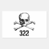 Botten 322 rechthoekige sticker (Voorkant)