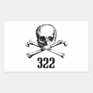 Botten 322 rechthoekige sticker