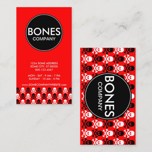 botten bedrijf visitekaartje (Voorkant / Achterkant)