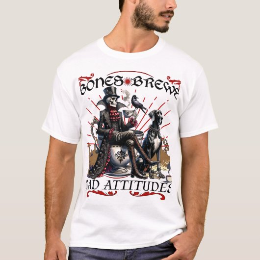 Botten, brouwsels en slechte attitudes Skeleton Co T-shirt (Voorkant)