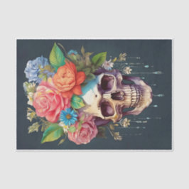 Botten en Bloemen, Schedel & Tuinbloemen Tissuepapier