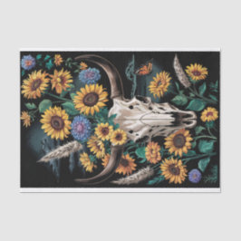 Botten en bloemen, wilde bloemen en wilde westen tissuepapier