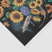 Botten en bloemen, wilde bloemen en wilde westen tissuepapier (Detail)