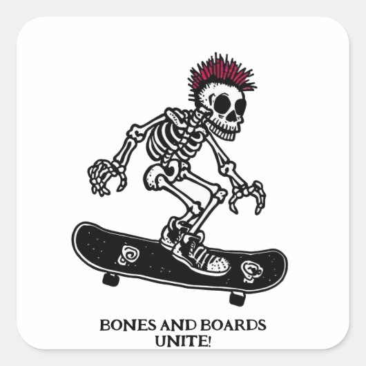 'BOTTEN EN BORDEN' VIERKANTE STICKER (Voorkant)