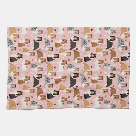 Botten en keukenhanddoeken van Paws (Horizontaal)