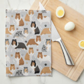 Botten en keukenhanddoeken van Paws (Quarter Fold)