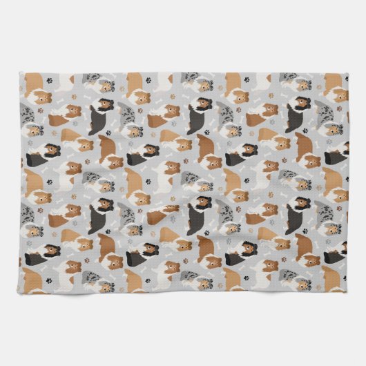 Botten en keukenhanddoeken van Paws (Horizontaal)