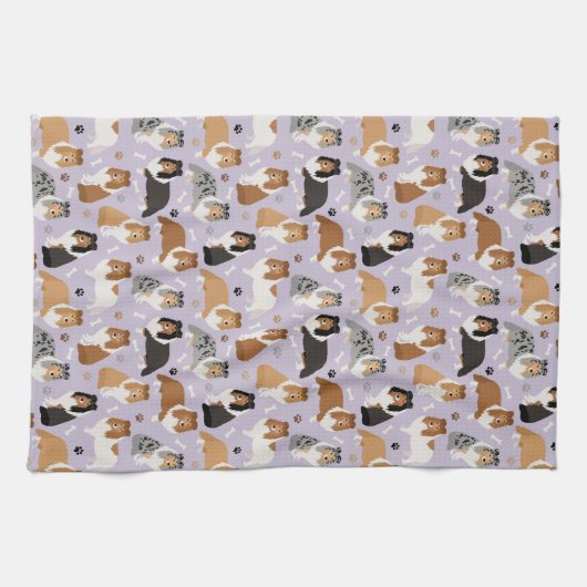 Botten en keukenhanddoeken van Paws (Horizontaal)