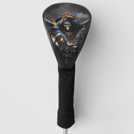 Botten en magie, skelet met de mystieke dobbelsten golfheadcover
